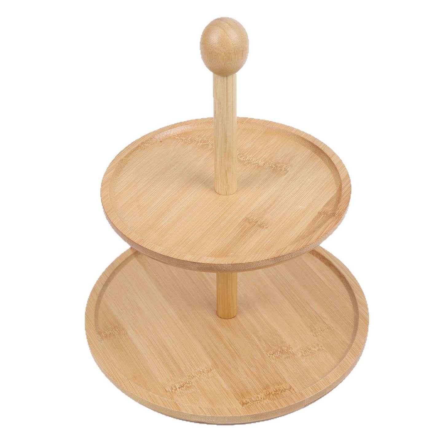 Présentoir à Gâteau en Bambou Naturel