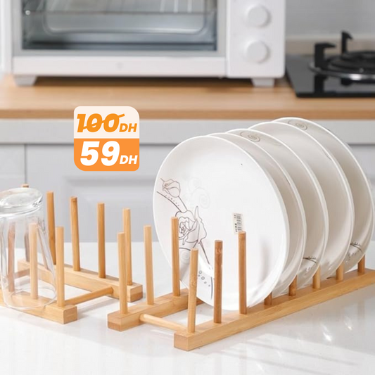 Support Range-Assiettes en Bambou