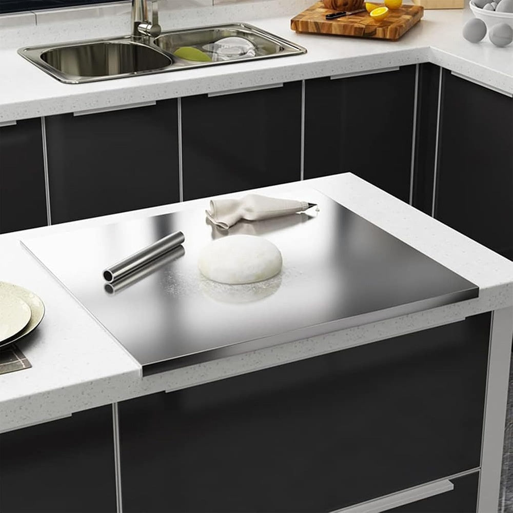 Grande Planche à Découper Multifonctionnelle en Acier Inoxydable