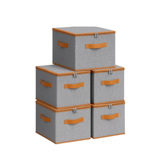 Boîtes de rangement pliables avec couvercles - Lina
