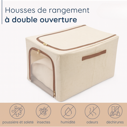 Boîtes de rangement à double fermeture éclair – Nour