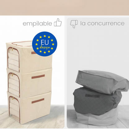 Boîtes de rangement à double fermeture éclair – Nour