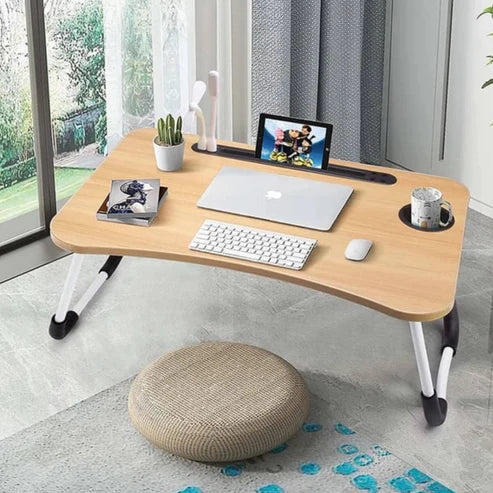 Table de Lit Pliante Multifonction – Support pour Ordinateur Portable, Étude &amp; Petit-Déjeuner