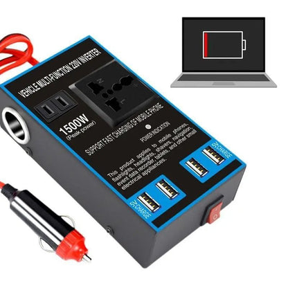 Onduleur 12V/24V à 220V avec USB - Convertisseur Intelligent pour Camping