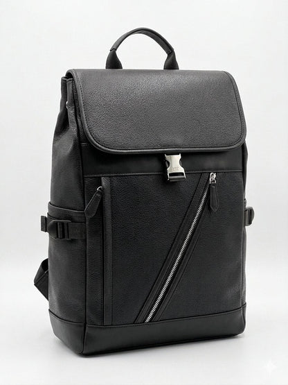 Sac à Dos Élégant Noir en Cuir Synthétique