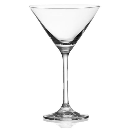 6 Verre de Cristal pour Cocktails et Martinis - Incassable et Transparent