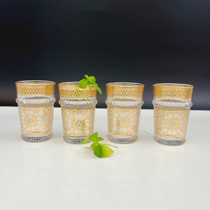 Verres à Thé Marocains Dorés (x12)