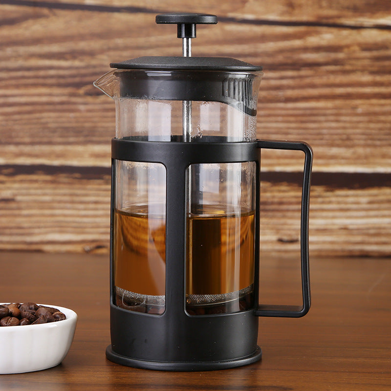 Cafetière à Piston en Verre et Acier Inoxydable – Résistante à la Chaleu