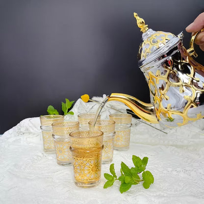 Verres à Thé Marocains Dorés (x12)