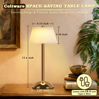Lampe de Table Sans Fil Rechargeable Dorée – Éclairage LED Moderne et Élégant