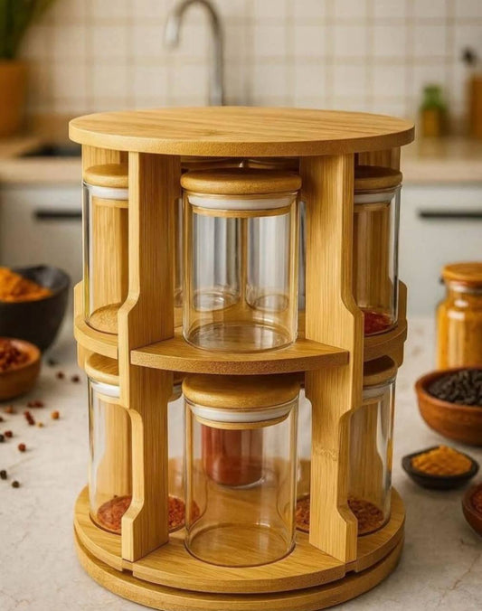 Organiseur à Épices Tournant 8 Pièces