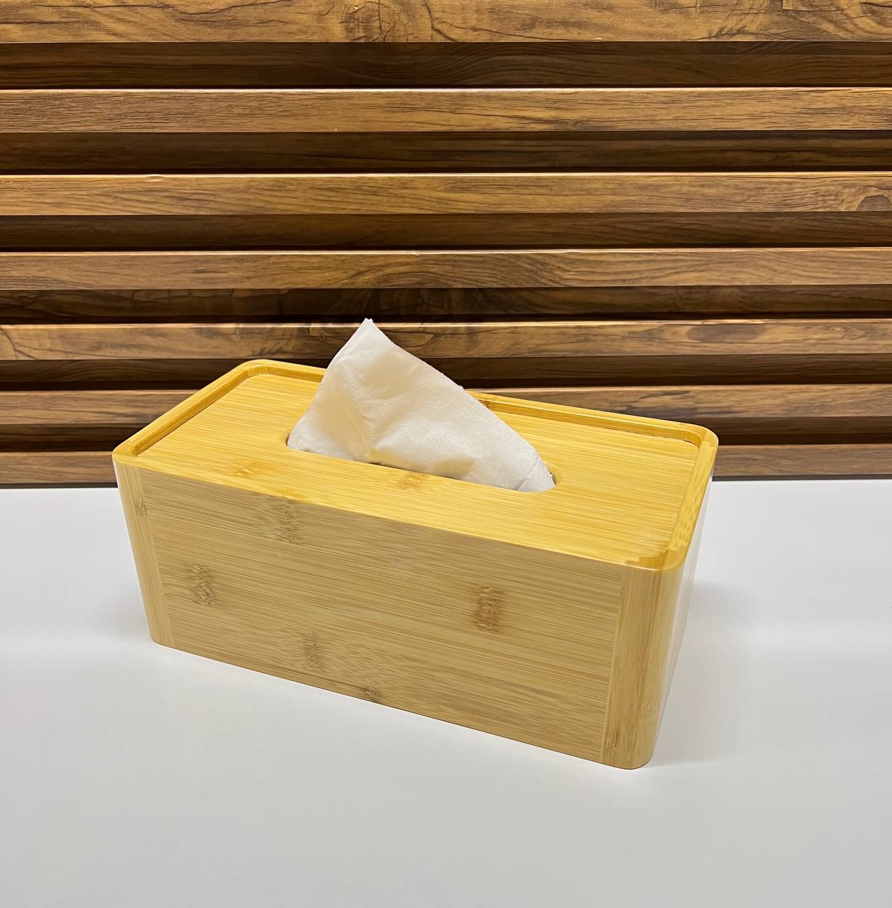 Boîte à mouchoirs en bambou - Design minimaliste et élégant