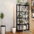 Étagère de rangement à 5 niveaux avec roulettes