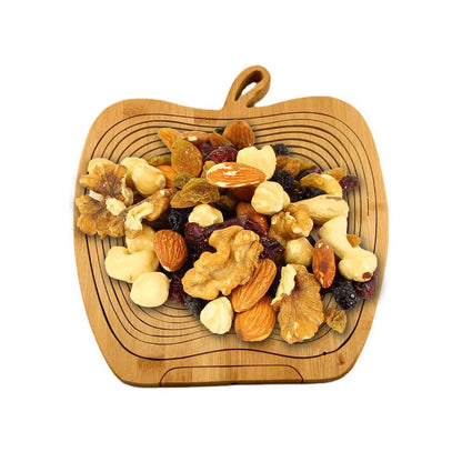 Corbeille de fruits pliable en bois de bambou - Design innovant et décoratif