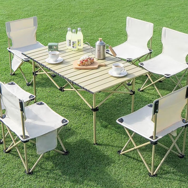 Ensemble Table & 6 Chaises de Camping Pliantes – Portable & Léger