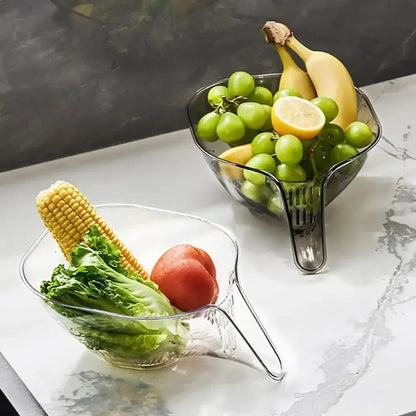 Paniers de vidange de lavage multifonctionnels - Bassin à légumes domestique et assiette à fruits