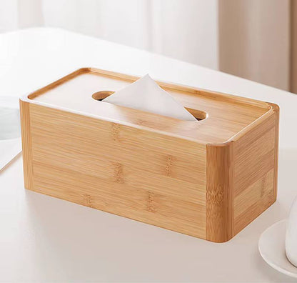 Boîte à mouchoirs en bambou - Design minimaliste et élégant