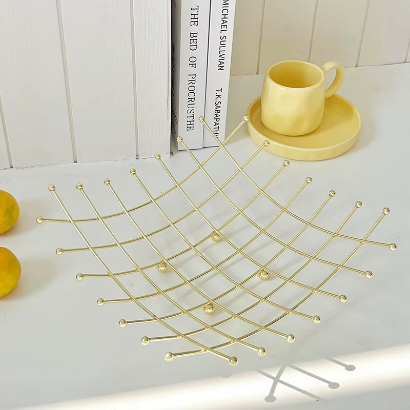 Plateau à Fruits en Acier Inoxydable Élégant