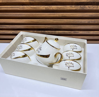 Service à café en céramiqueArbre doré
