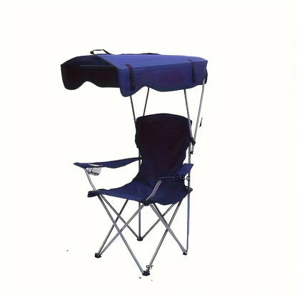 Chaise de Pêche Pliable avec Auvent Intégré – Confort et Protection Solaire