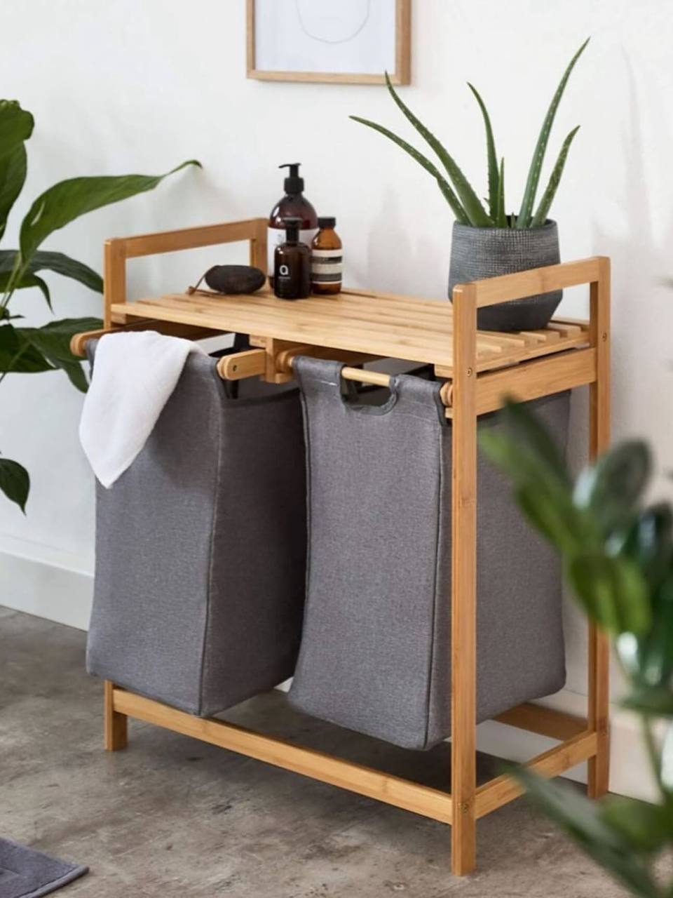 Panier à Linge Walton en Bambou Naturel – Home Source