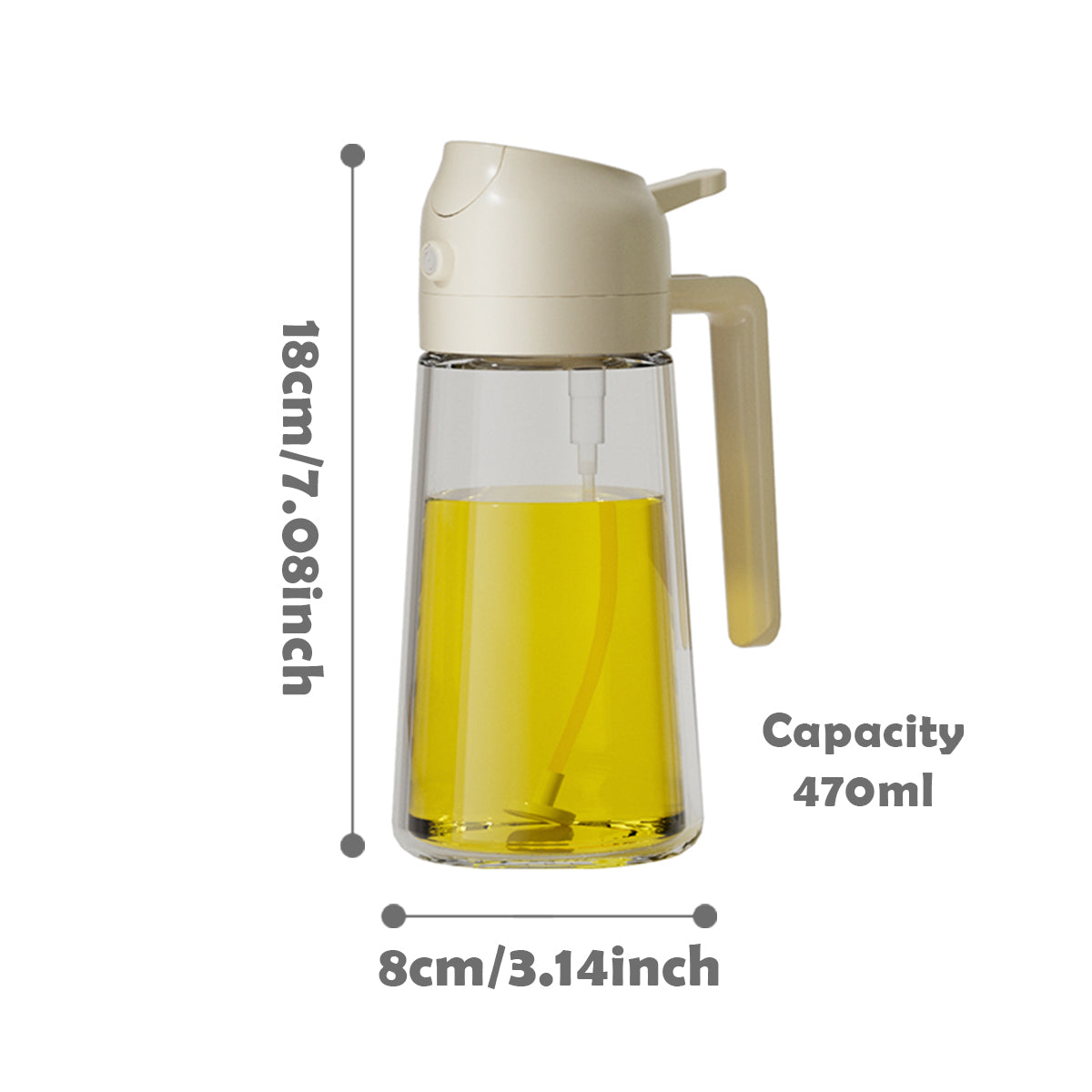 3 Bouteille de Pulvérisation d'Huile Intégrée 2 en 1