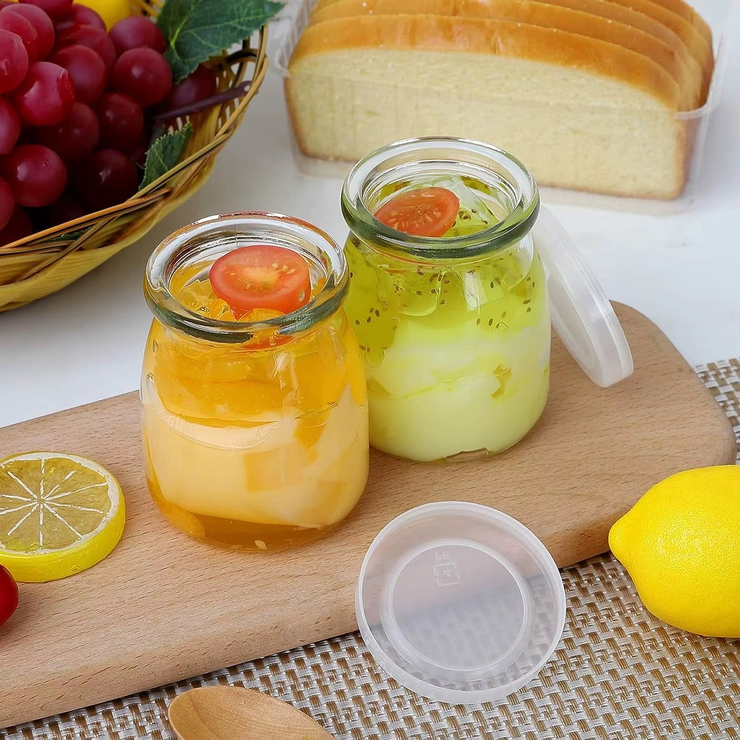 Bocaux en Verre Transparent avec Légumes