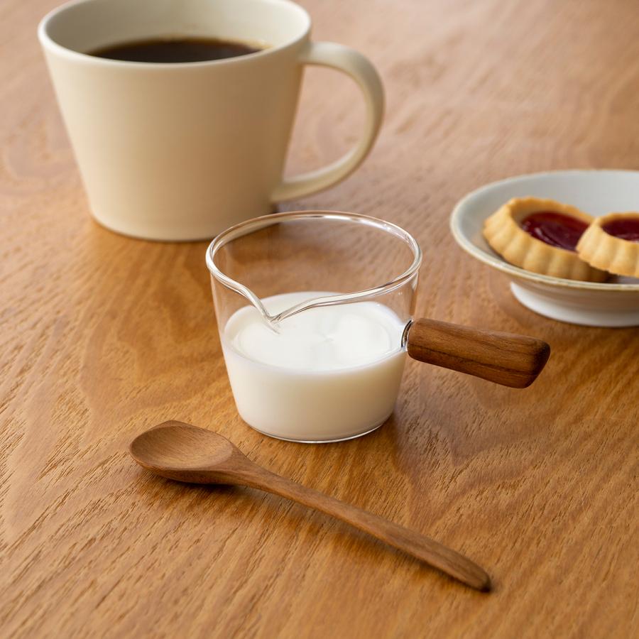 6 Tasses à Lait Miniatures avec Bec Verseur - Style Japonais et Poignée en Bois