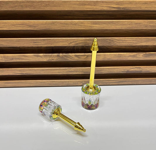 Ensemble de brûleurs d'encens et de décoration en verre et métal doré - Mabkhara