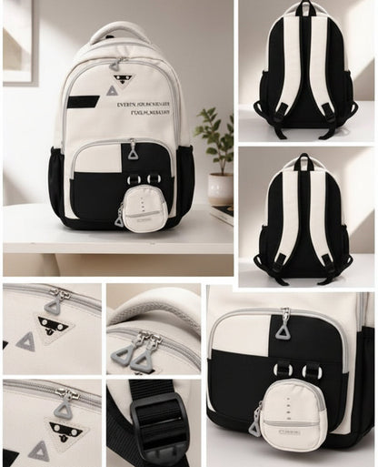 Sac à Dos Scolaire FUERCHEN Multi-Poches – Cartable Ergonomique avec Mini Trousse