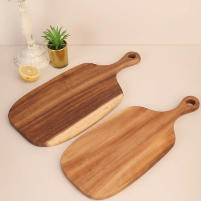 Planche à Découper et de Présentation en Bois d'Acacia – Planche Apéritif avec Poignée