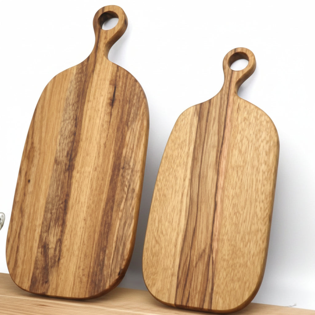 Planche à Découper et de Présentation en Bois d'Acacia – Planche Apéritif avec Poignée