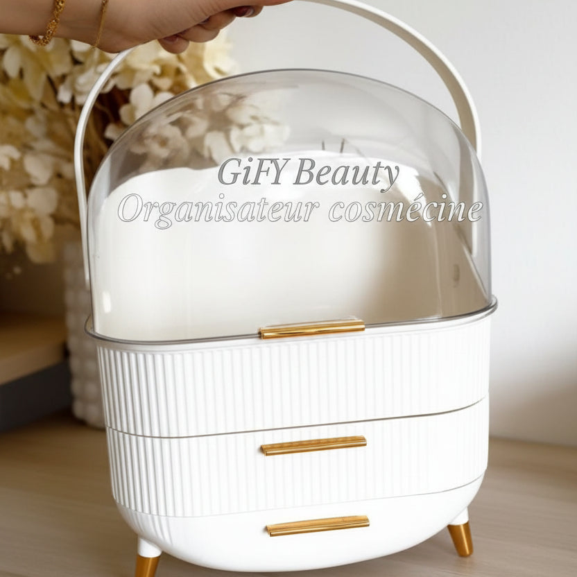 Organisateur de Maquillage Luxe et Rangement Cosmétique – Boîte Étanche avec Tiroirs