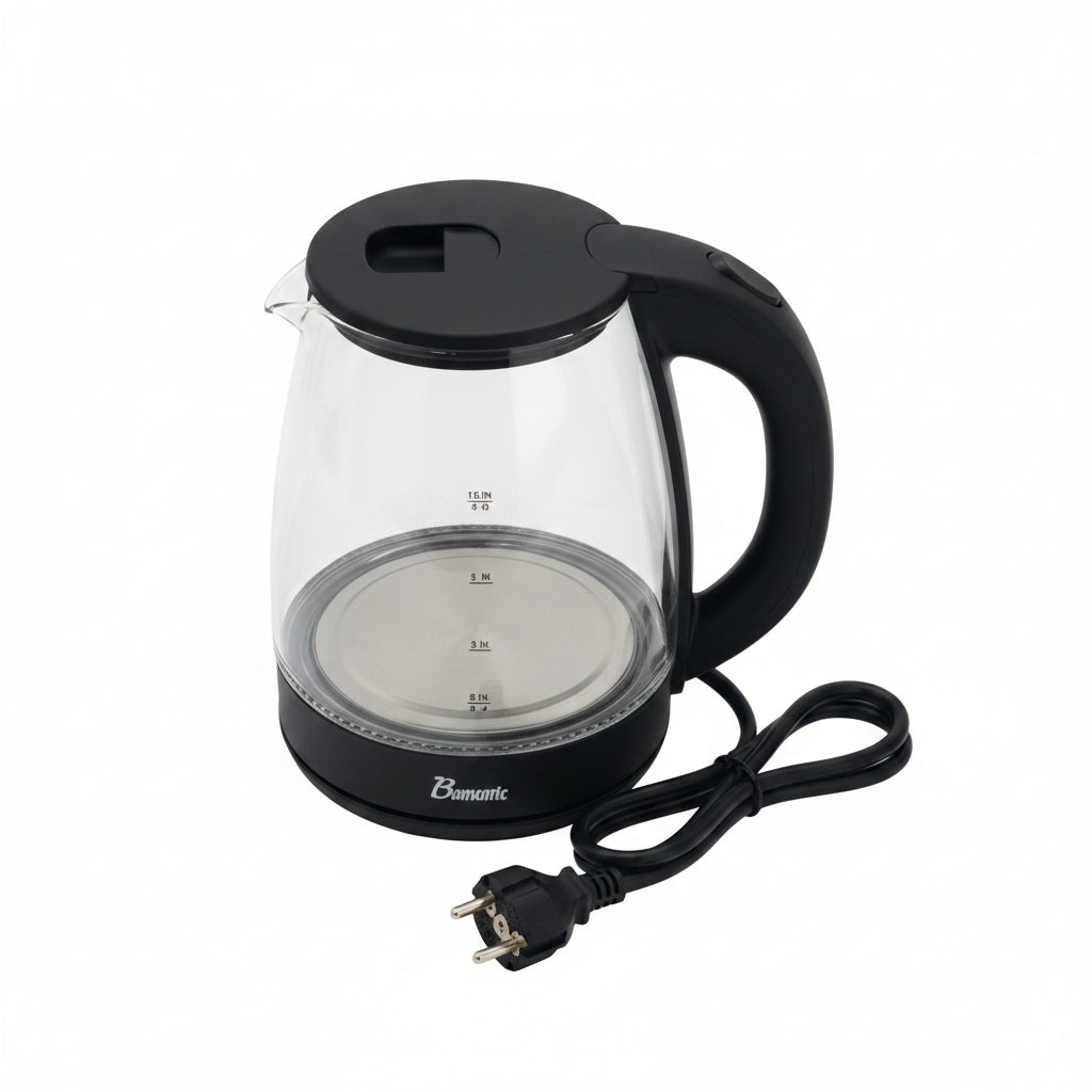 Bouilloire Électrique en Verre Slivers Crest 2L – Bouilloire Transparente LED Rapide 1500W
