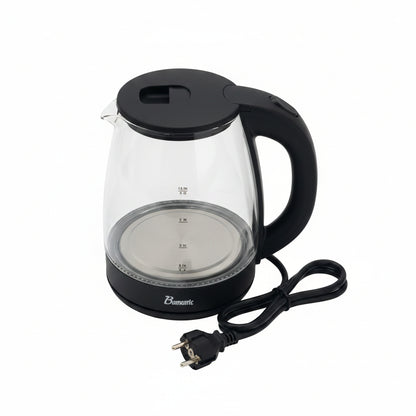 Bouilloire Électrique en Verre Slivers Crest 2L – Bouilloire Transparente LED Rapide 1500W