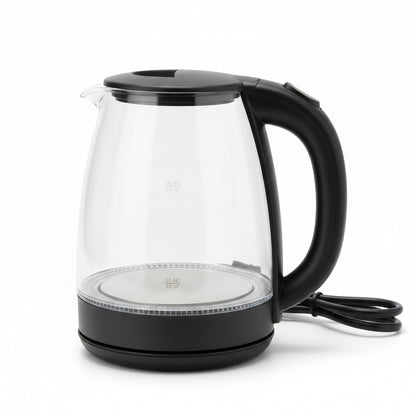 Bouilloire Électrique en Verre Slivers Crest 2L – Bouilloire Transparente LED Rapide 1500W