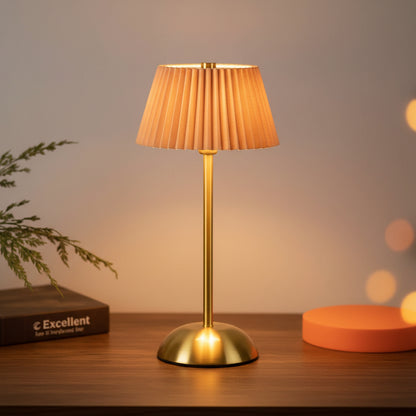 Lampe de Table LED Sans Fil Plissée – Veilleuse Rechargeable Tactile Vintage
