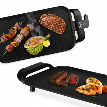 Plancha Électrique RAF – Plaque de Cuisson XXL Antiadhésive et Sans Fumée