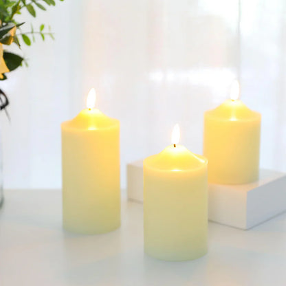 3 Bougies LED en Cire Véritable – Ambiance Chaleureuse & Sécurisée