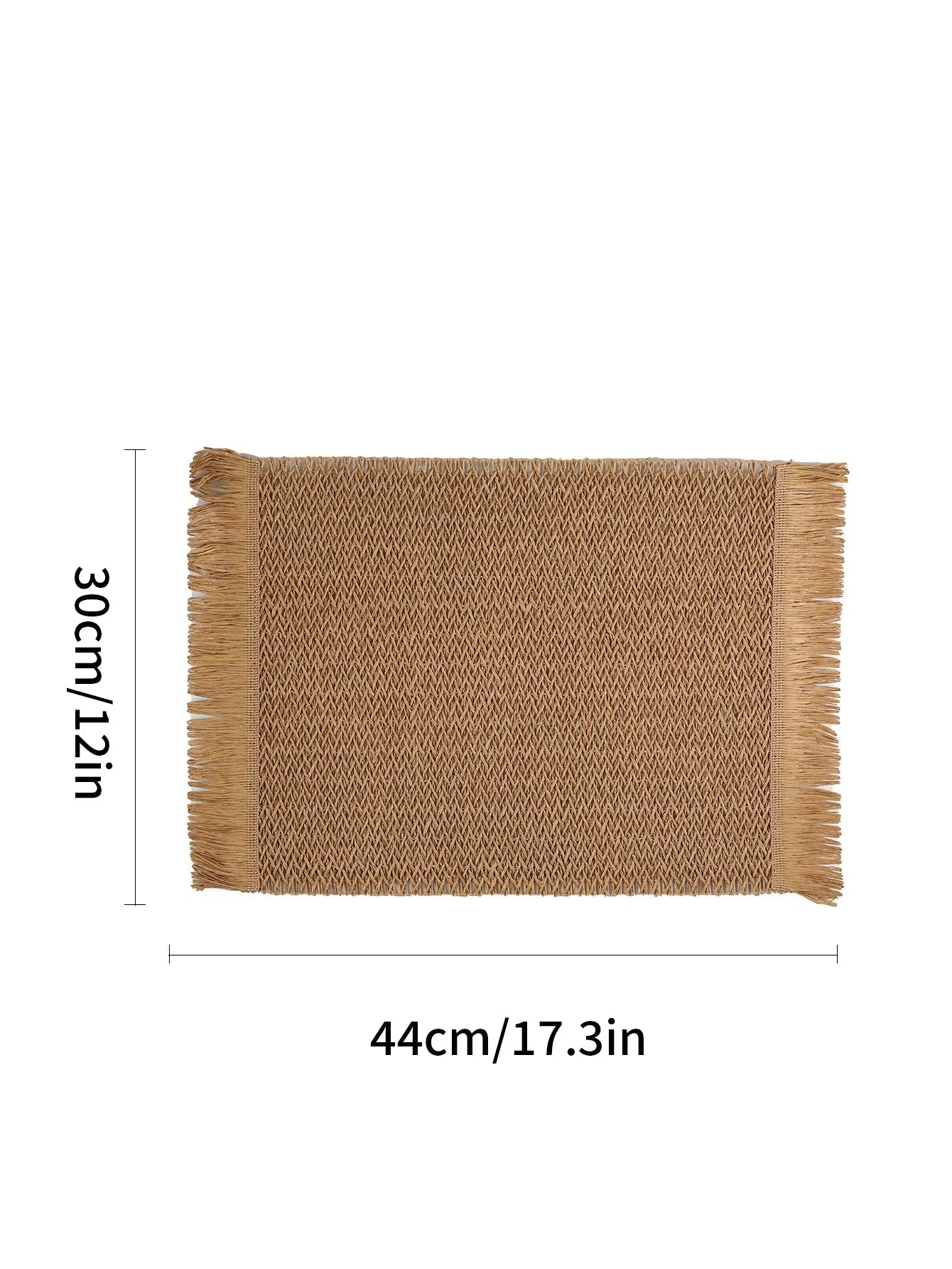 Napperons tressés en papier à franges Inttox – Lot de 6 pièces