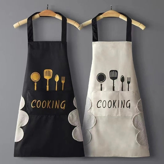 2 Tablier de cuisine domestique imperméable et résistant à l'huile