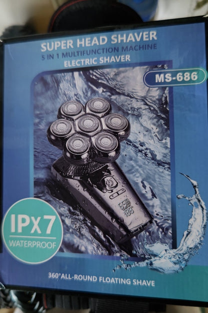 Rasoir Électrique Multifonction 5-en-1 Super Head Shaver MS-686