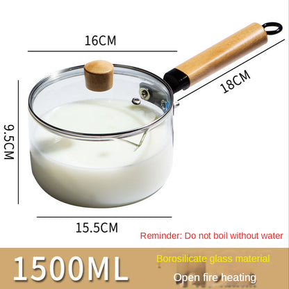 Marmite à Soupe en Verre Borosilicate, 1500 ml