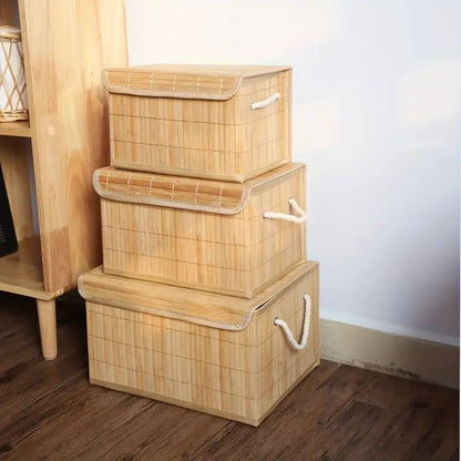 3 Panier de rangement en bambou