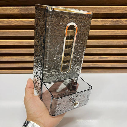 Boîte à mouchoir Papier pour sanitaires, recouvert sans perforation transparent