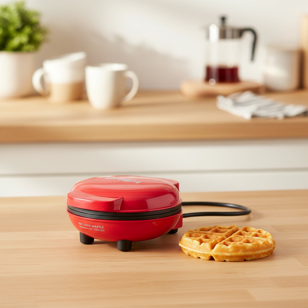 Mini Gaufrier Électrique Individuel – Appareil à Gaufres Rapide Antiadhésif