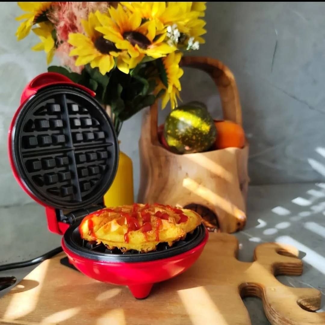 Mini Gaufrier Électrique Individuel – Appareil à Gaufres Rapide Antiadhésif