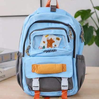 Sac à Dos Scolaire FOREVER Pastel – Cartable Ergonomique avec Fenêtre Transparente