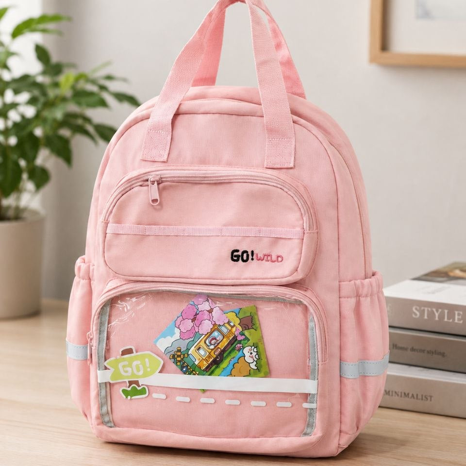 Sac à Dos Scolaire GO! WILD – Cartable Étoilé et Ergonomique avec Poche Transparente