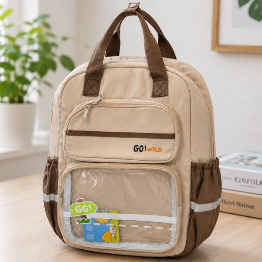 Sac à Dos Scolaire GO! WILD – Cartable Étoilé et Ergonomique avec Poche Transparente
